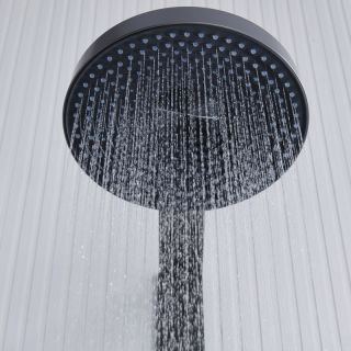 Душевая стойка Black&White Gravity 9005NGM с термостатом оружейная сталь